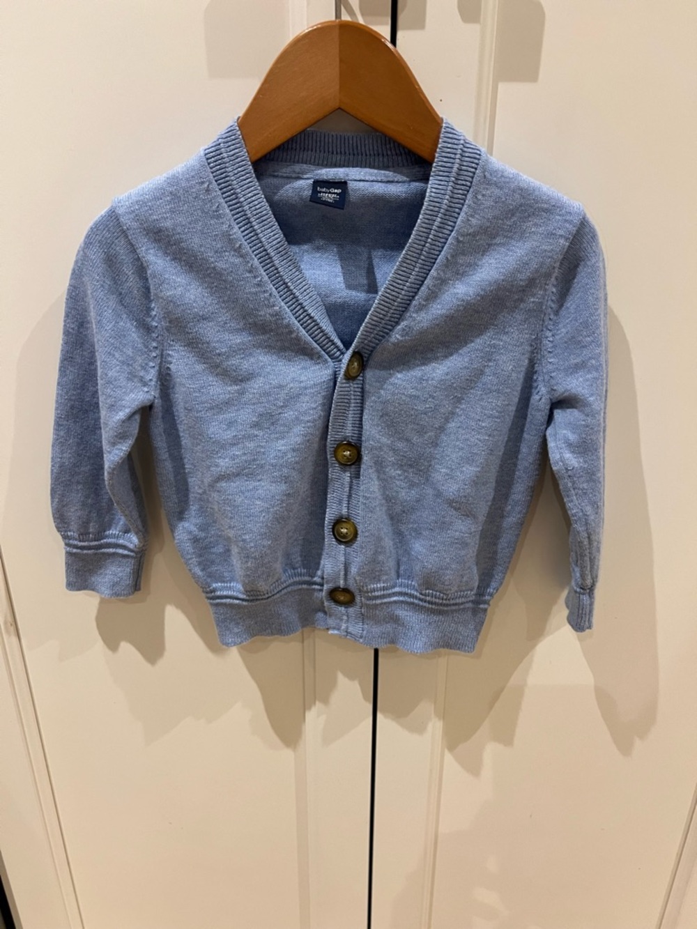 Baby GAP 12-18m Light Blue Knit Cardigan - Classic Button-Front